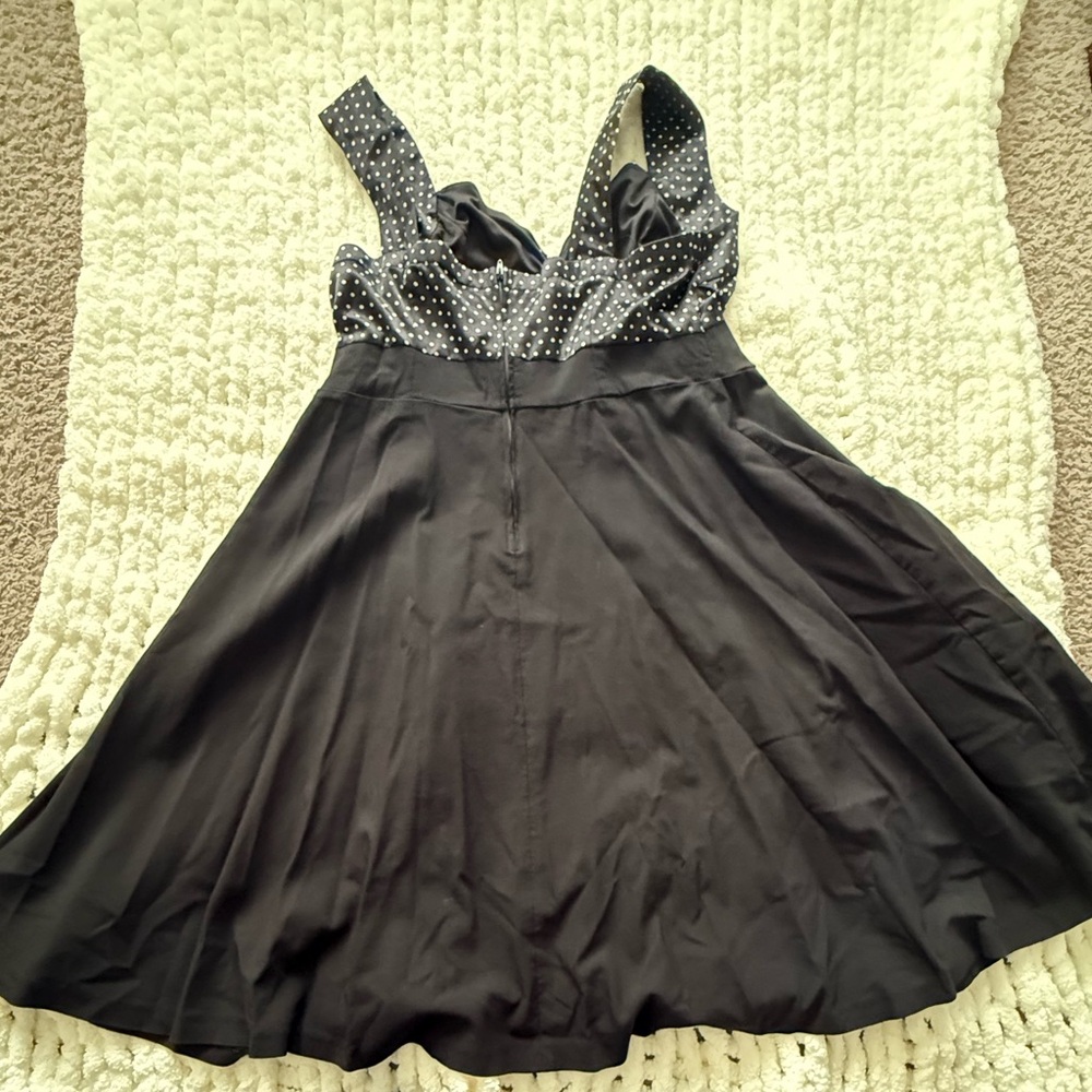 Torrid Black Dress with White Polka Dots - Picture 3 of 3